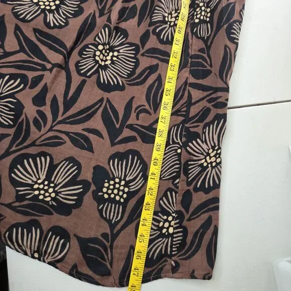 Free People Sweet Nothing Midi/Maxi Dress Women Med Brown Patina Combo Vacation - Picture 6 of 15